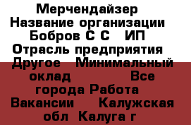 Мерчендайзер › Название организации ­ Бобров С.С., ИП › Отрасль предприятия ­ Другое › Минимальный оклад ­ 17 000 - Все города Работа » Вакансии   . Калужская обл.,Калуга г.